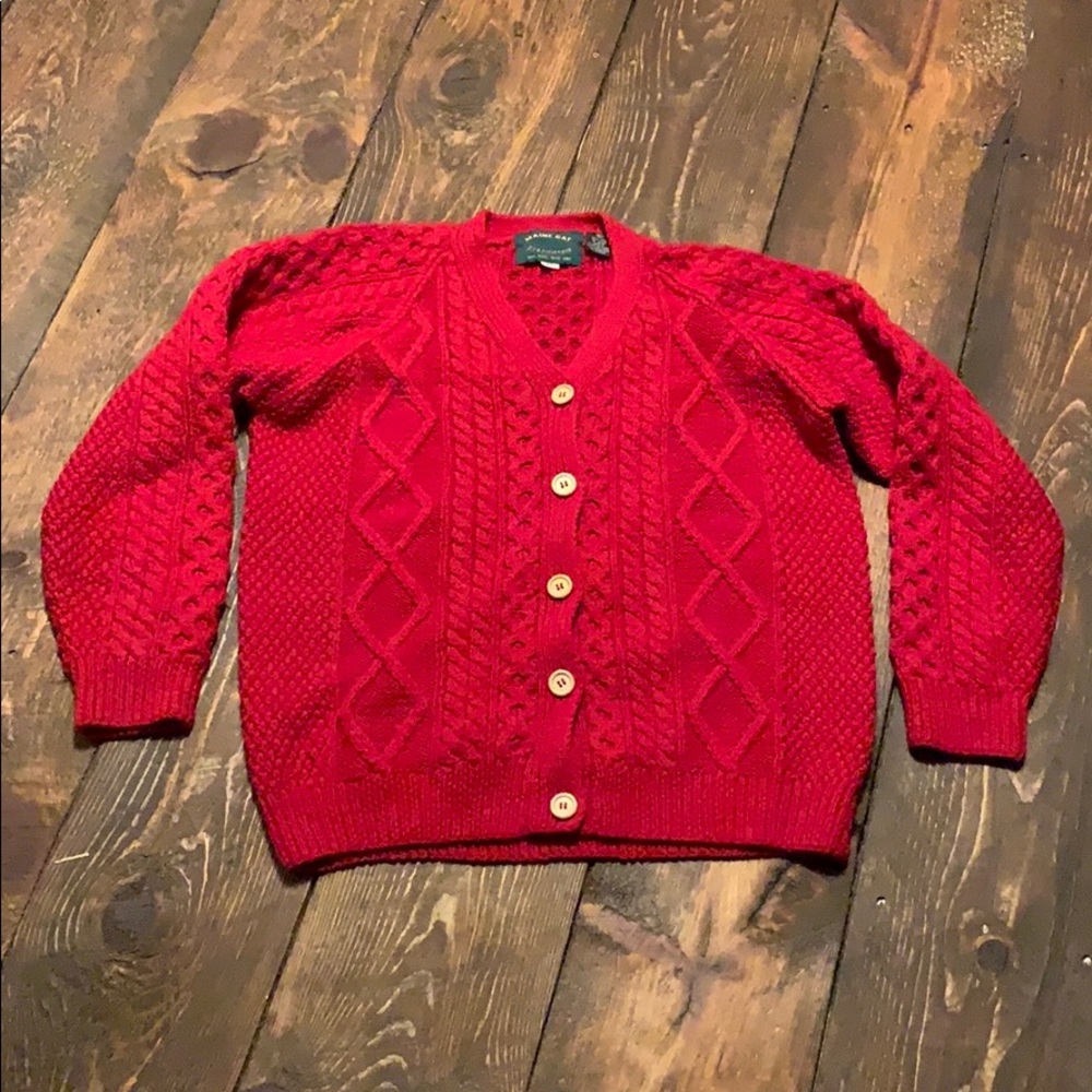 Maine Bay Traditionals Wool button up sweater - Picture 2 of 5